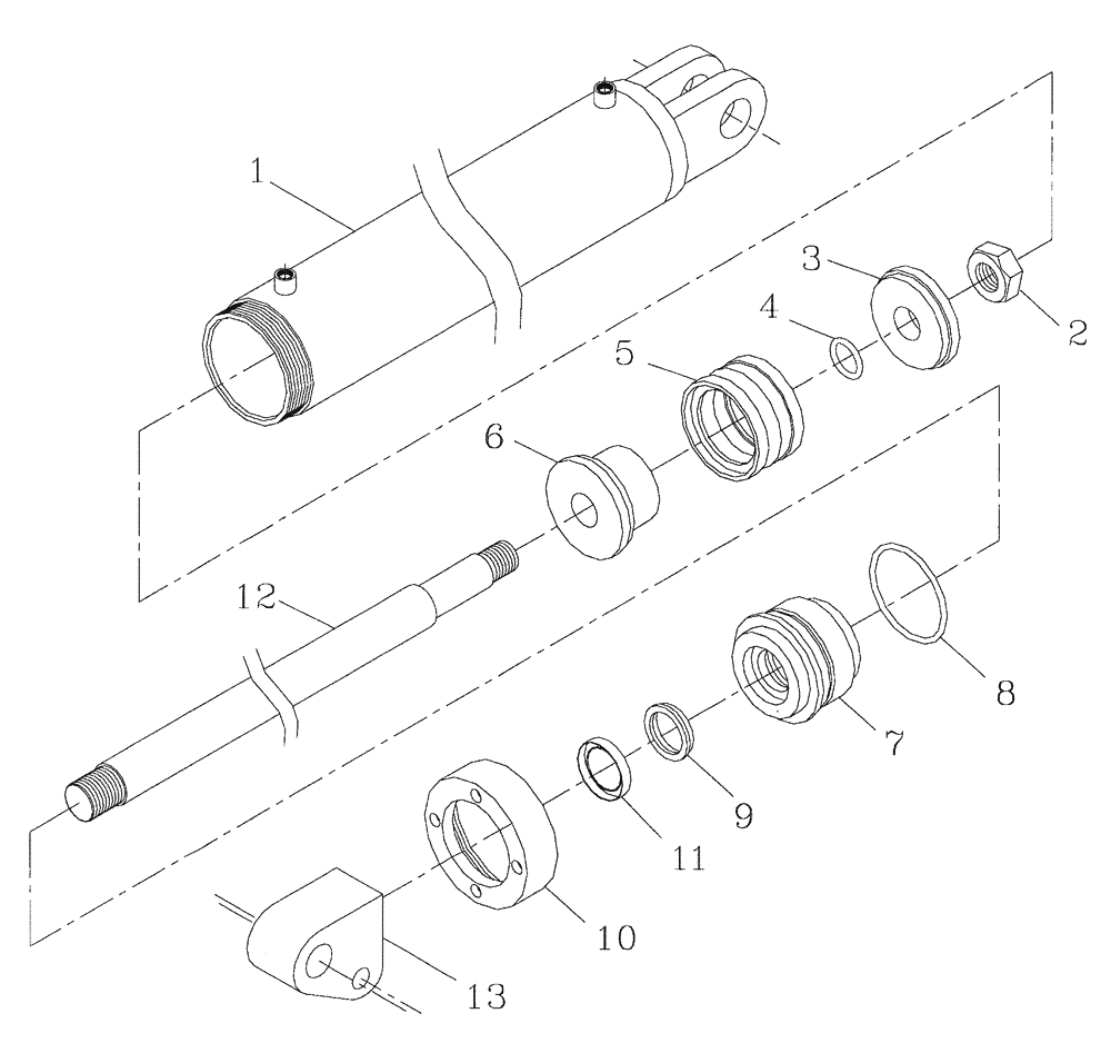 Схема запчастей Case IH 7700 - (B02[01]) - HYDRAULIC CYLINDER,  TOPPER ARMS Hydraulic Components & Circuits