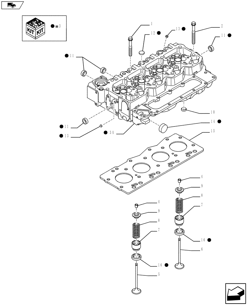 Схема запчастей Case IH F4DFE413C A004 - (10.101.01) - CYLINDER HEAD (2855482) (10) - ENGINE