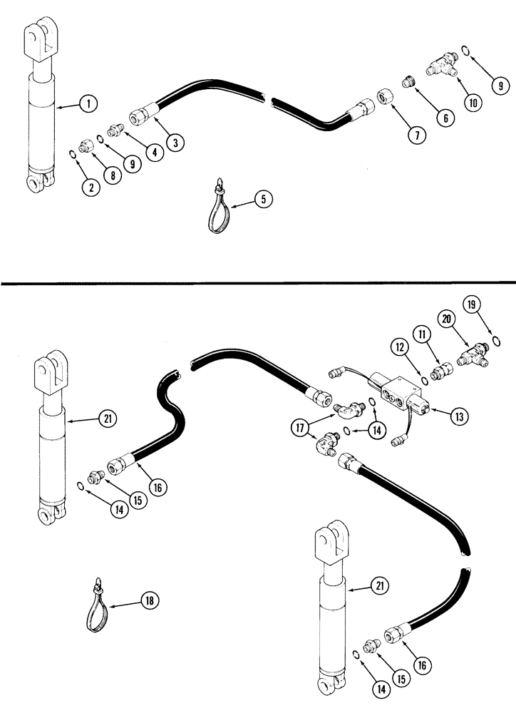 Схема запчастей Case IH 5500 - (8-08) - MARKER HYDRAULICS, SINGLE MARKER - LEFT, MARKER HYDRAULICS, ELECTRONIC SELECTOR (08) - HYDRAULICS