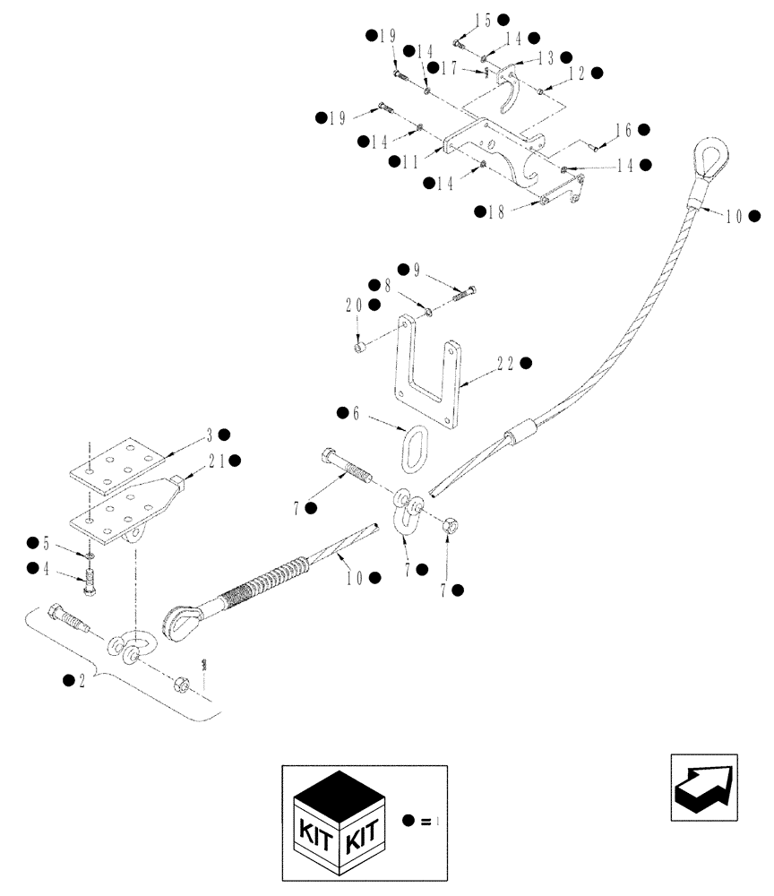 Схема запчастей Case IH STEIGER 385 - (09-63) - TOW CABLE (09) - CHASSIS