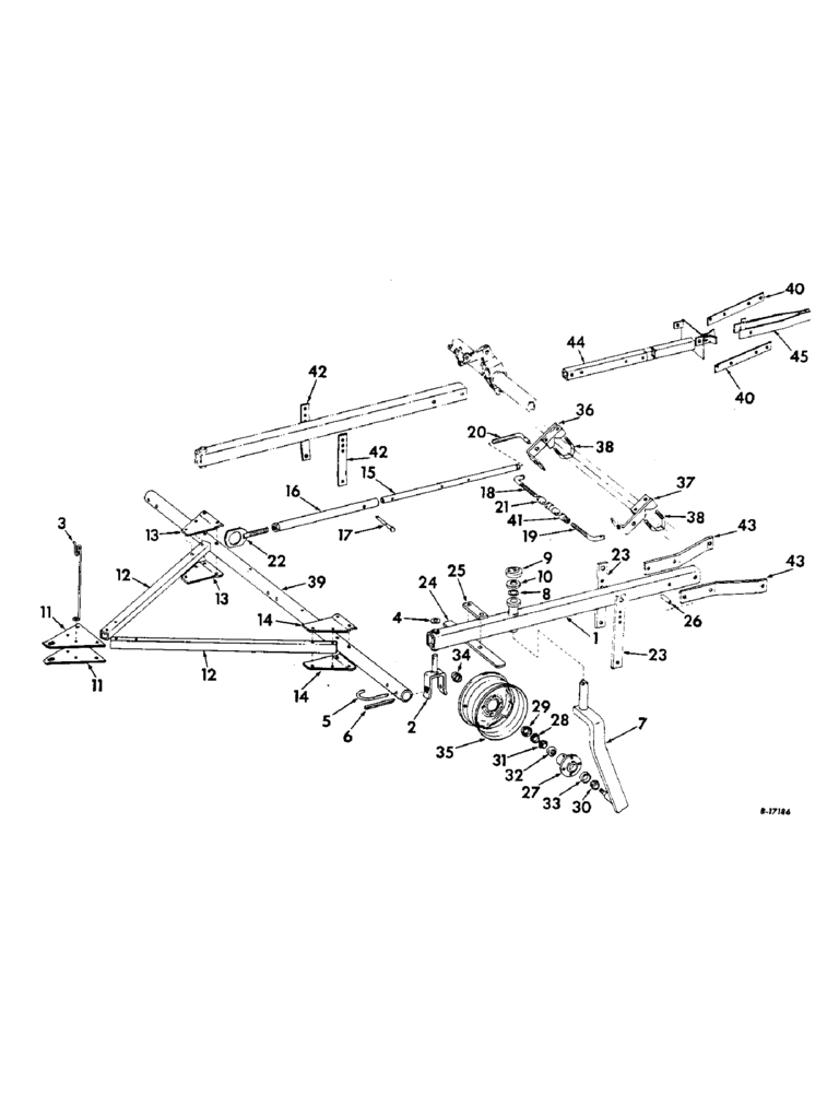 Схема запчастей Case IH 601 - (T-19) - DUPLEX HITCH ATTACHMENT, 1968 AND SINCE 