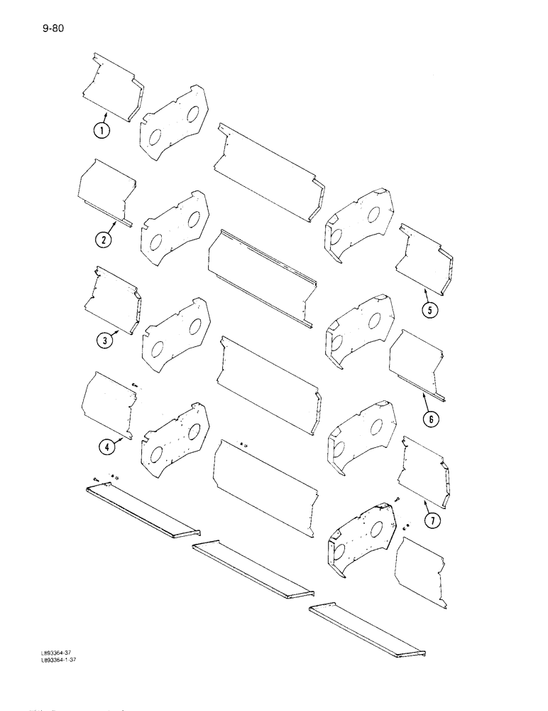 Схема запчастей Case IH 6300 - (9-080) - PARTITION PANELS AND BAFFLES, CONTINUED (09) - CHASSIS/ATTACHMENTS