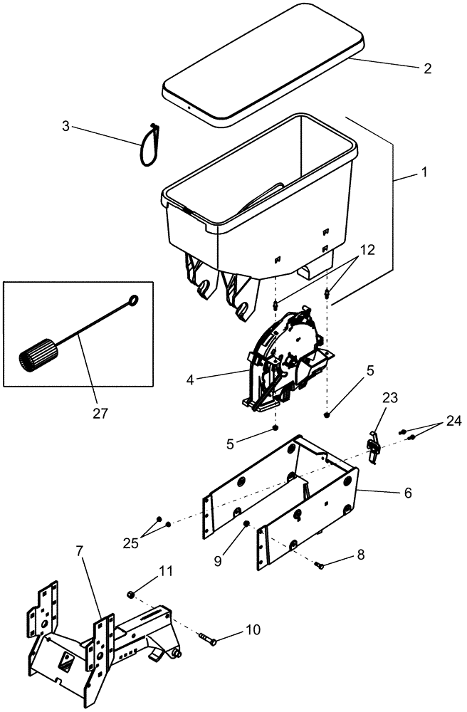 Схема запчастей Case IH 1240 - (75.100.02[01]) - SEED DRIVE - METER AND HOPPER ASSEMBLY BSN YAS007001 (75) - SOIL PREPARATION