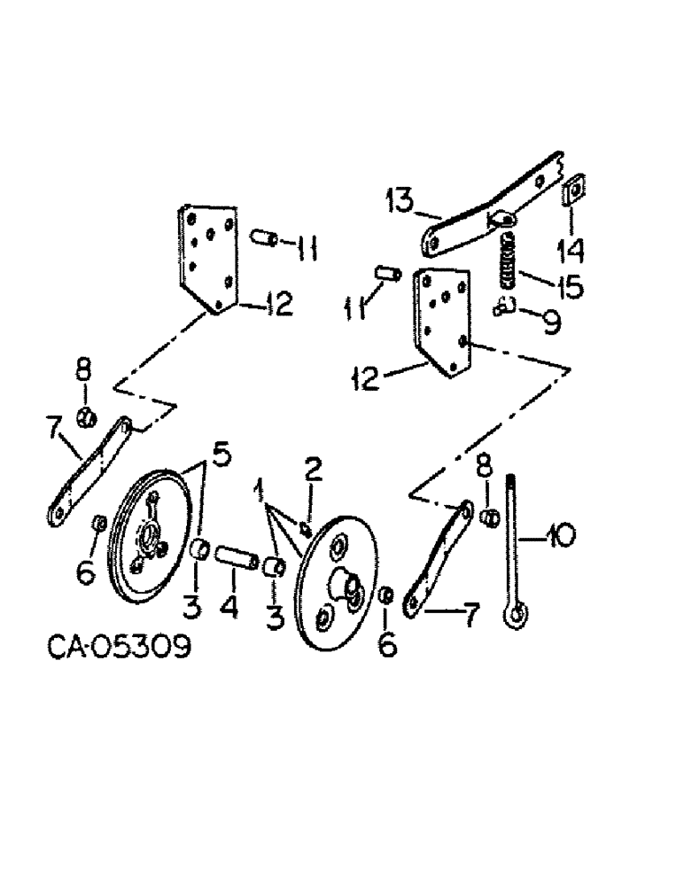 Схема запчастей Case IH 92 - (D-54) - SEED FIRMING WHEEL ATTACHMENT, QUANTITIES SHOWN ARE PER ROW, FOR USE W/PLANTING EQUIPMENT 