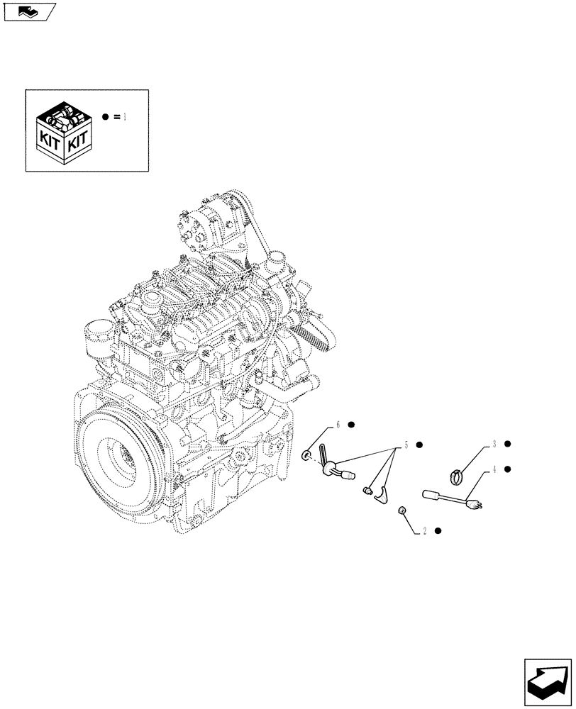 Схема запчастей Case IH FARMALL 65A - (10.254.05) - ENGINE - BLOCK HEATER (10) - ENGINE