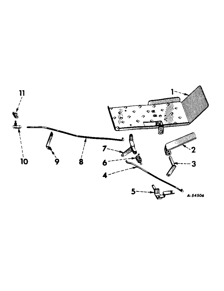 Схема запчастей Case IH 340 - (056) - GOVERNOR, FOOT PEDAL ACCELERATOR, INTERNATIONAL 340 SERIES Governor