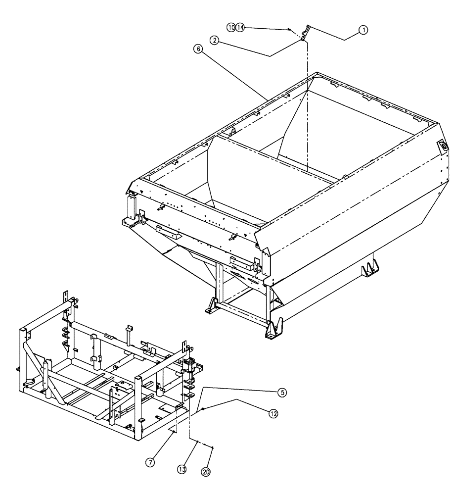 Схема запчастей Case IH FLX810 - (01-005) - BOX PARTS GROUP Basic Unit