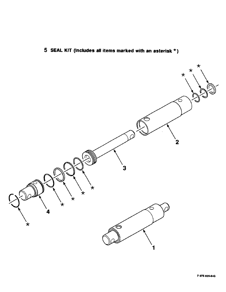 Схема запчастей Case IH 8590 - (08-08) - HYDRAULIC CYLINDER ASSEMBLY, PICKUP, 7075625 HYDRAULIC CYLINDER COMPLETE, 2" BORE X 4" STROKE (07) - HYDRAULICS