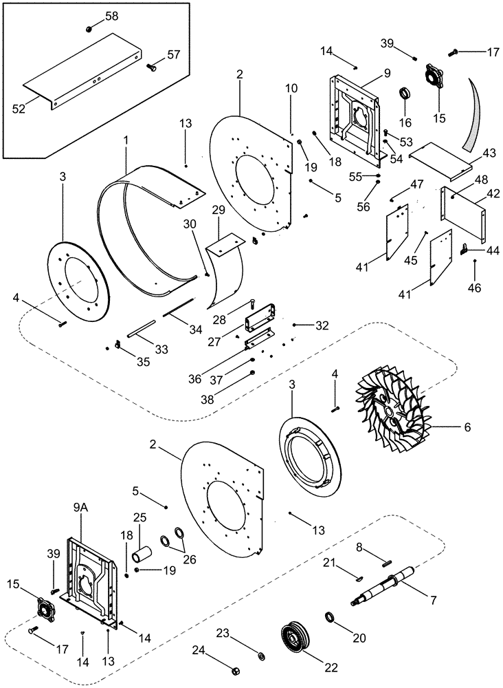 Схема запчастей Case IH 635 - (74.141.08) - FRONT FAN (74) - CLEANING