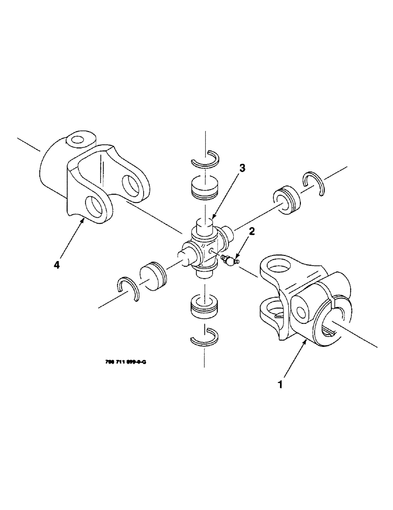 Схема запчастей Case IH 8820 - (9-086) - U-JOINT ASSEMBLY, 700711899 U-JOINT ASSEMBLY COMPLETE (58) - ATTACHMENTS/HEADERS