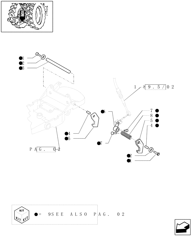 Схема запчастей Case IH PUMA 165 - (1.89.3/01[01]) - (VAR.898) AUTOMATIC PICK - UP HITCH, SWINGBACK (09) - IMPLEMENT LIFT