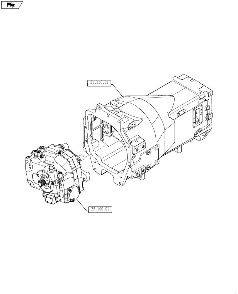 Схема запчастей Case IH PUMA 130 - (29.000.00) - PICTORIAL INDEX - HYDROSTATIC TRANSMISSION (29) - HYDROSTATIC DRIVE