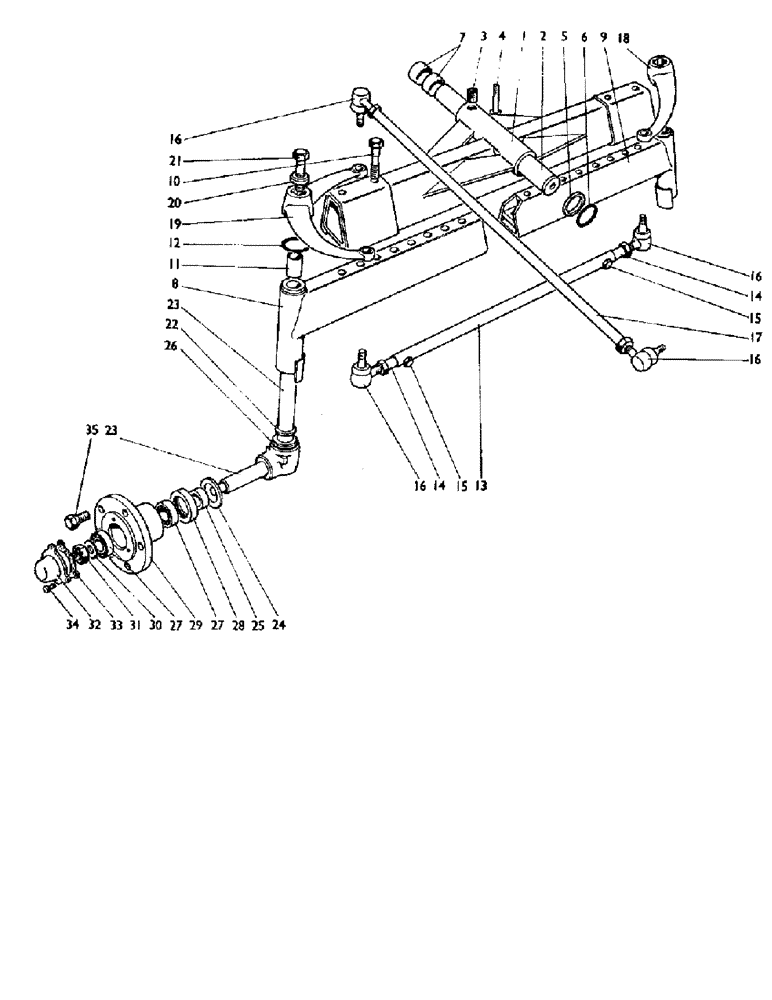 Схема запчастей Case IH 880A - (084) - FRONT AXLE Steering & Front Axle