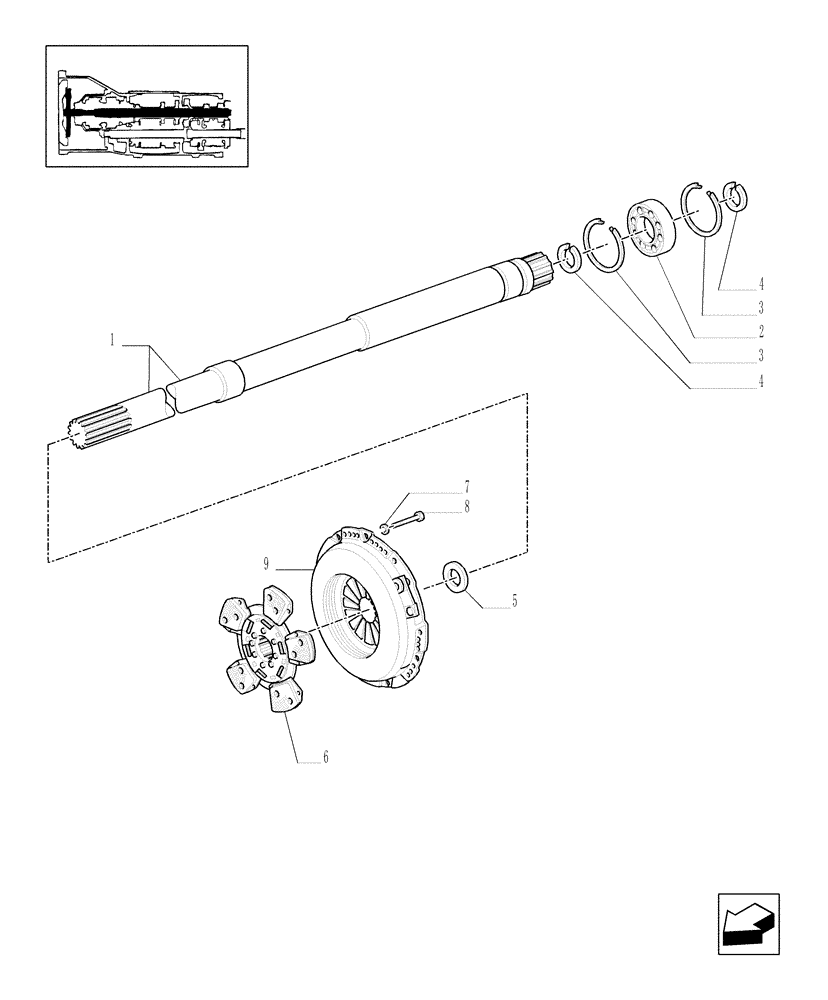 Схема запчастей Case IH MXU115 - (1.25.3/01[01]) - (VAR.110-120-300-300/1) TRANSMISSION 12X12 - CLUTCH, P.T.O. (03) - TRANSMISSION