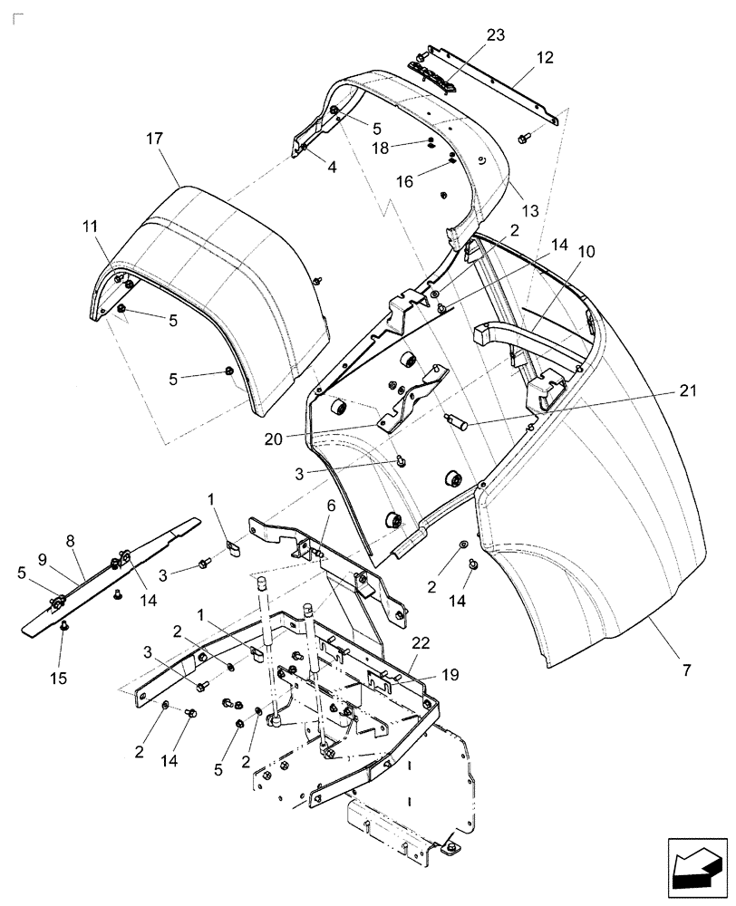 Схема запчастей Case IH FARMALL 50 - (08.03) - HOOD (08) - SHEET METAL