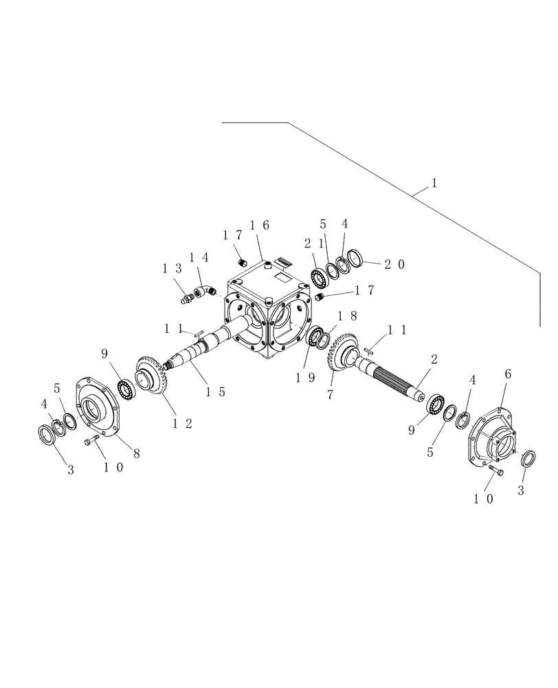 Схема запчастей Case IH DCX131 - (03.02) - GEARBOX, PIVOT (03) - MAIN GEARBOX