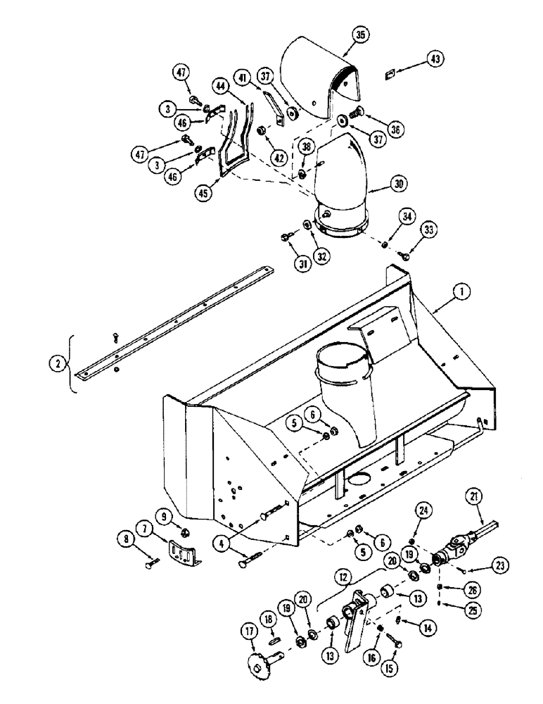 Схема запчастей Case IH ST54 - (38) - AUGER HOUSING AND DISCHARGE CHUTE 