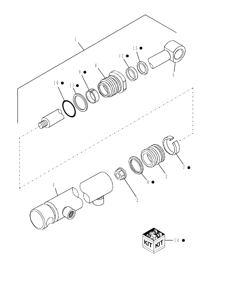 Схема запчастей Case IH L160 - (004) - LIFT CYLINDER (35) - HYDRAULIC SYSTEMS