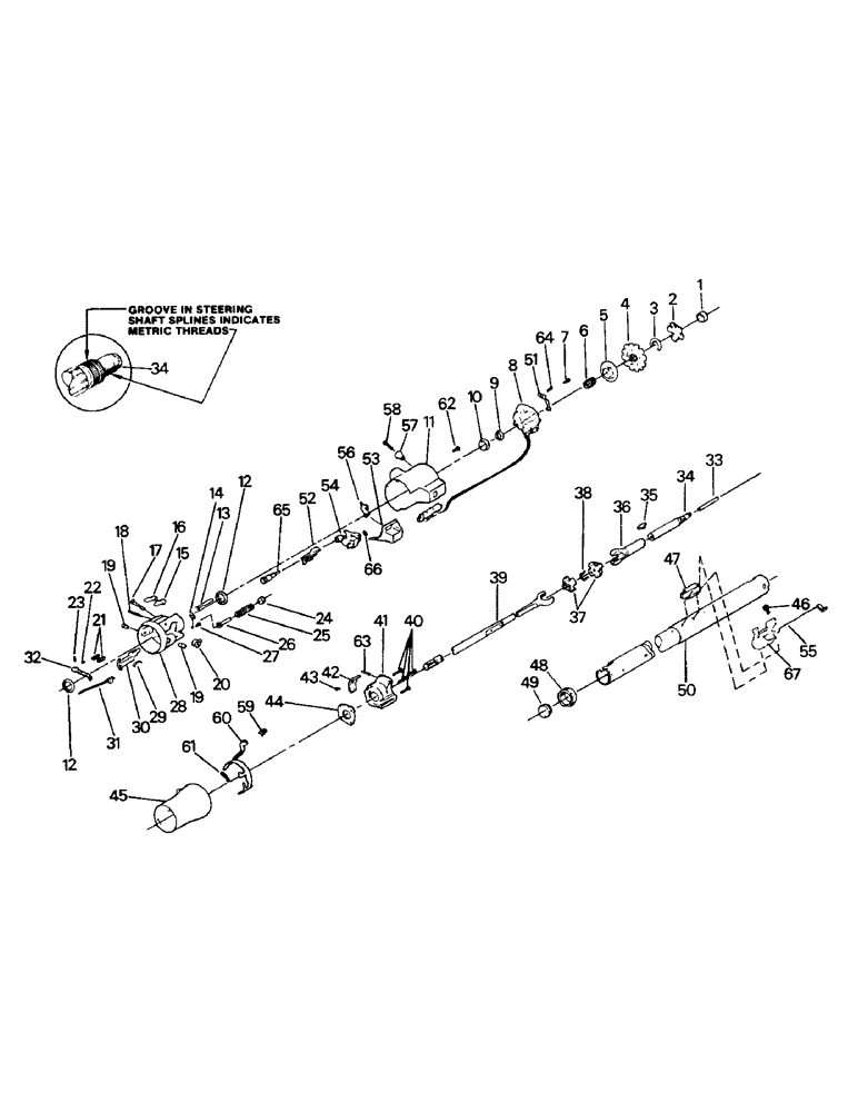 Схема запчастей Case IH PTA325 - (01-12) - STEERING COLUMN ASSEMBLY (10) - CAB