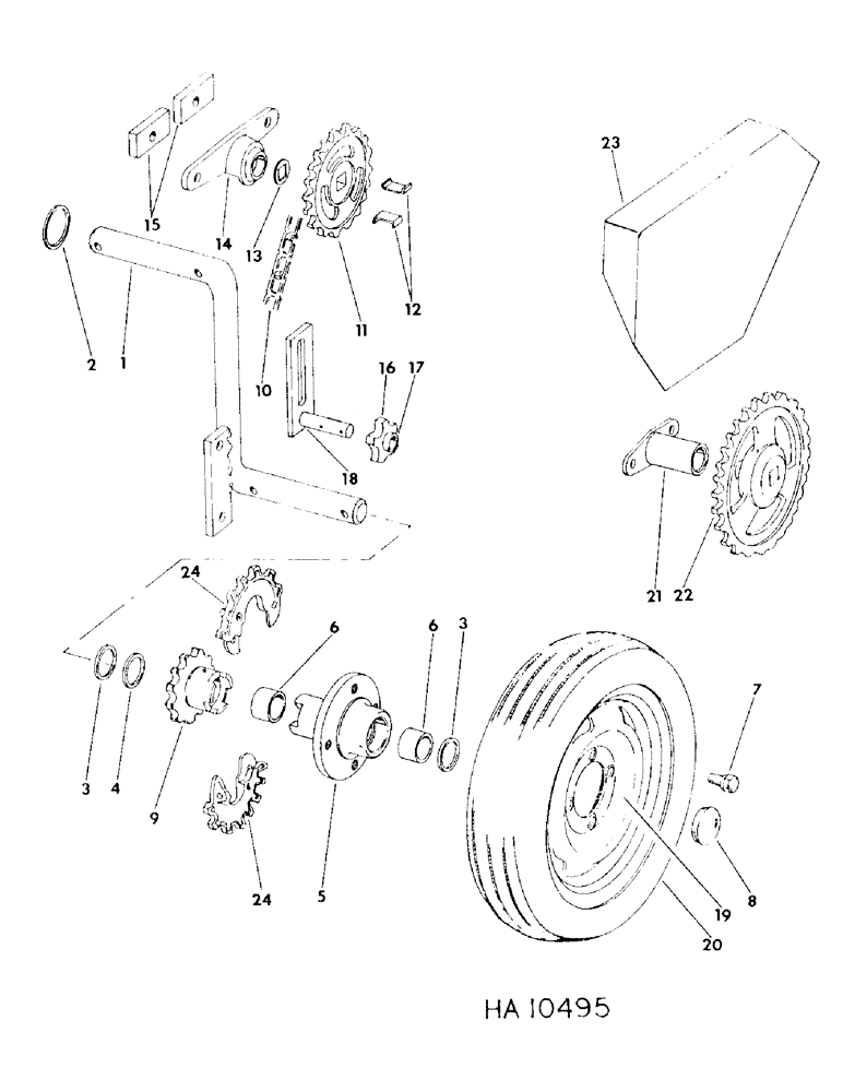 Схема запчастей Case IH 5100 - (D-04) - GAUGE WHEEL AXLE AND DRIVE 