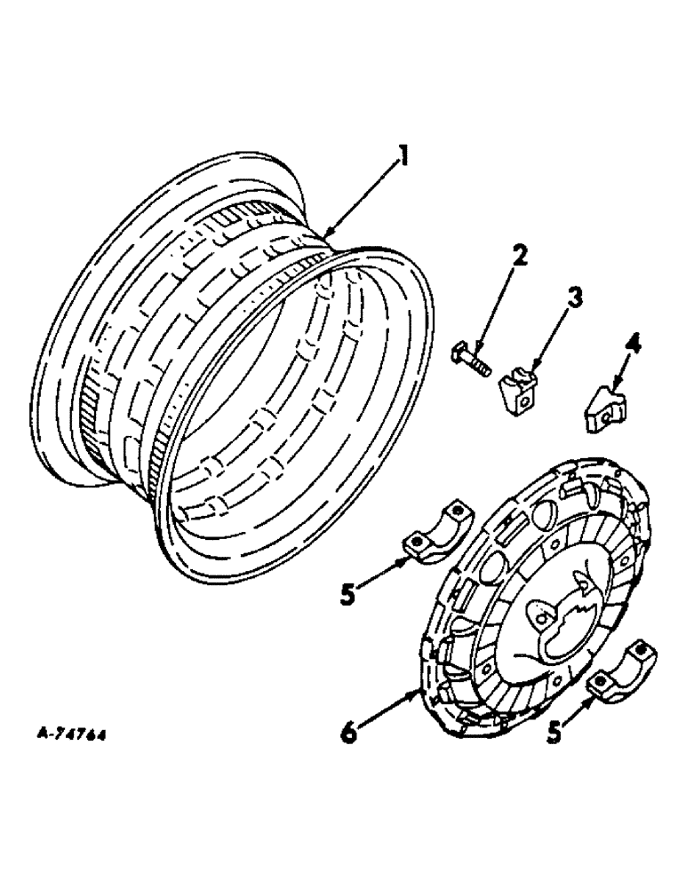 Схема запчастей Case IH 856 - (L-06) - WHEELS AND WHEEL WEIGHTS, REAR WHEELS, FARMALL TRACTORS Wheels & Wheel Weights