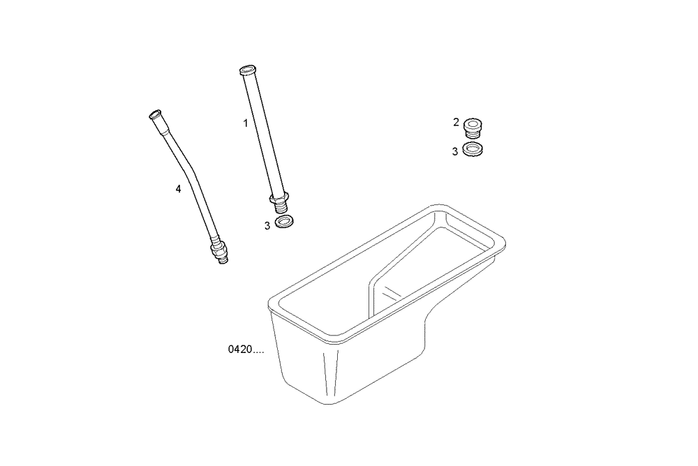 Схема запчастей Case IH F3BE0684N E904 - (2712.022) - OIL DIPSTICK PIPE 