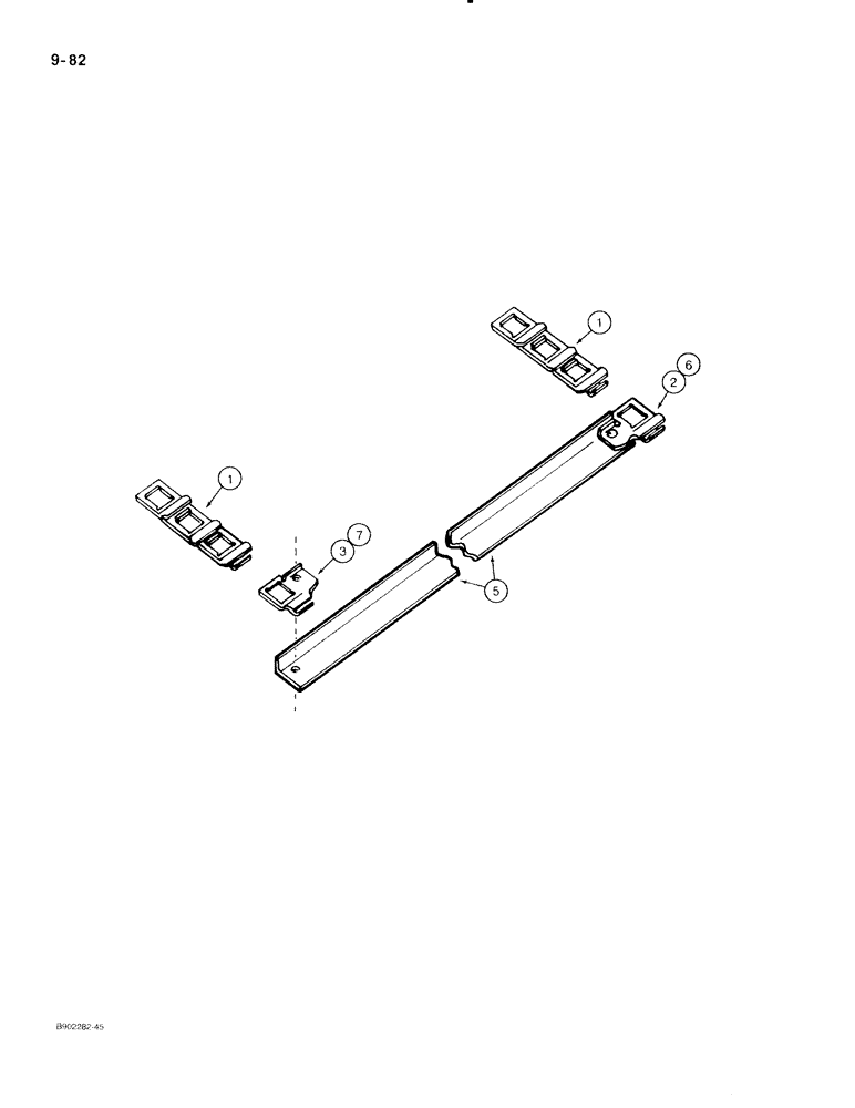 Схема запчастей Case IH 550 - (9-082) - APRON CHAIN, STEEL DETACHABLE TYPE, MODEL 550 ONLY (09) - CHASSIS/ATTACHMENTS