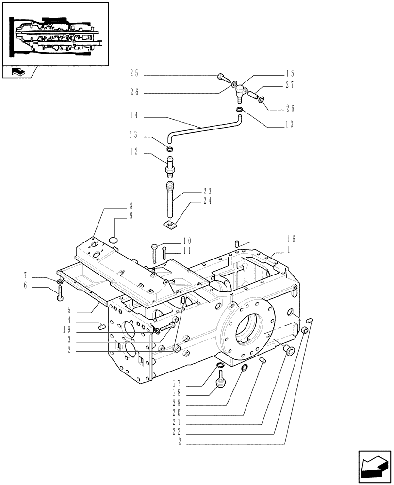 Схема запчастей Case IH FARMALL 95U - (1.21.0[02]) - TRACTOR BODY (03) - TRANSMISSION