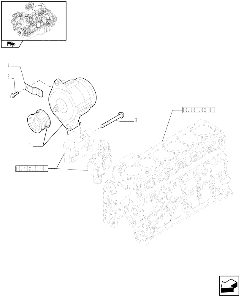 Схема запчастей Case IH F4HE9684J J100 - (55.301.01) - ALTERNATOR (2855457 - 2855466) 