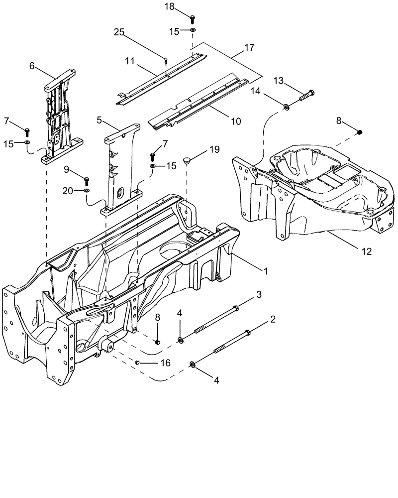 Схема запчастей Case IH MAGNUM 215 - (09-01) - FRONT FRAME (09) - CHASSIS/ATTACHMENTS