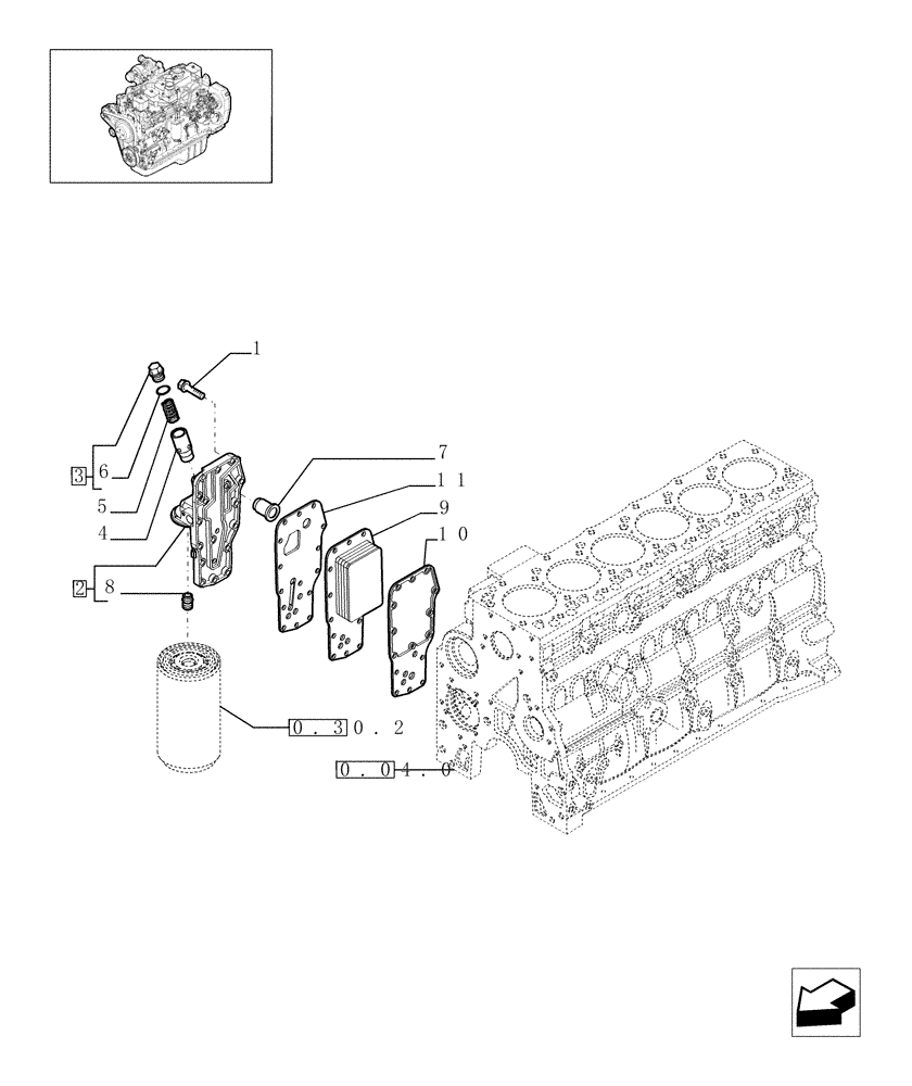 Схема запчастей Case IH F4GE9684C J600 - (0.31.5[01]) - HEAT EXCHANGER - ENGINE (504096823) 