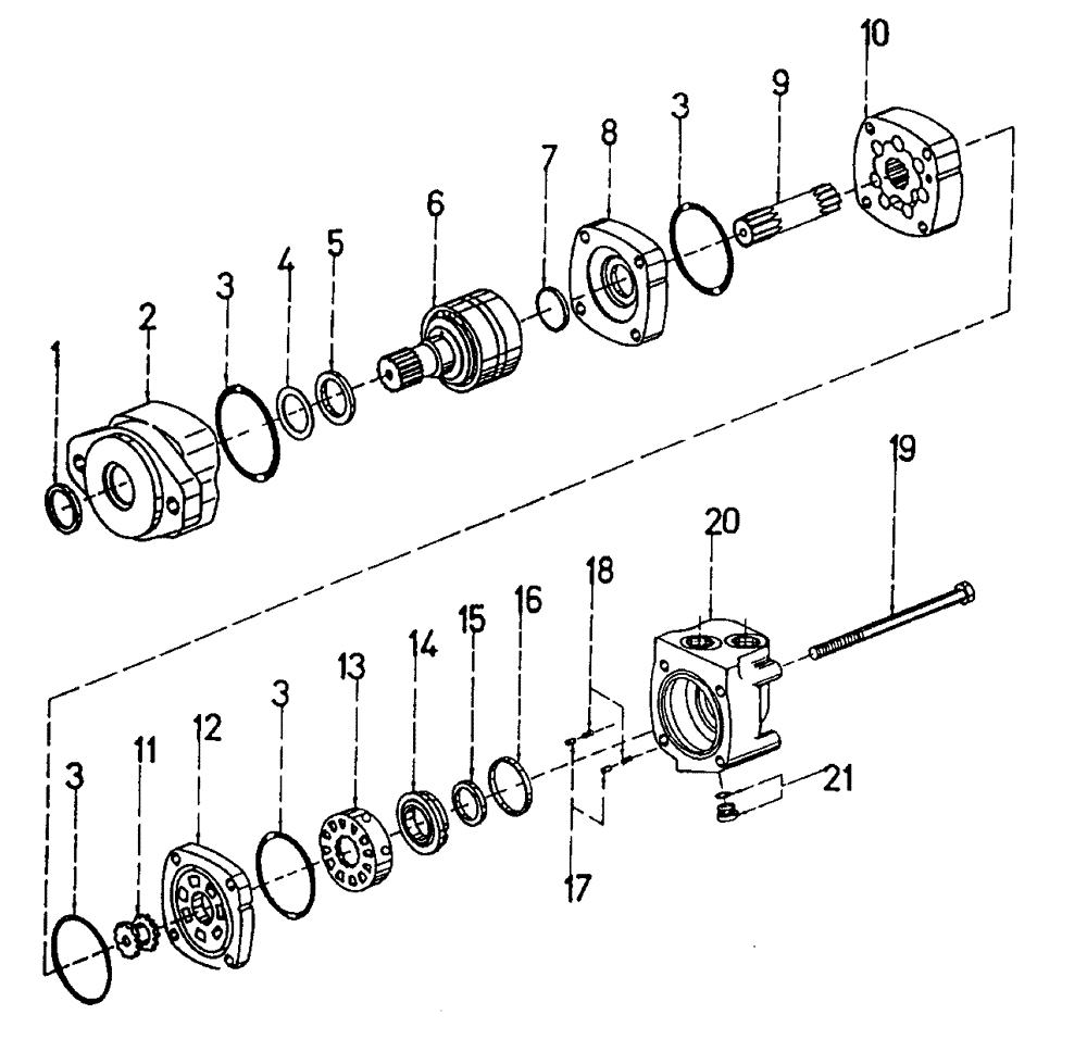 Схема запчастей Case IH 7700 - (B03[07]) - HYDRAULIC MOTOR {2000 Char-lynn: 4.9 cu.in.} Hydraulic Components & Circuits