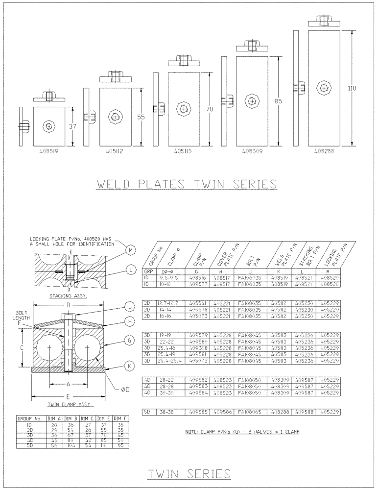 Схема запчастей Case IH 7700 - (B15[02]) - STAUFF CLAMPS {Twin} Hydraulic Components & Circuits