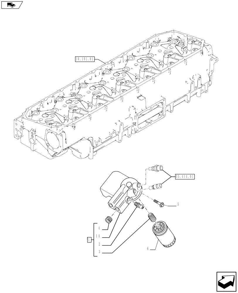 Схема запчастей Case IH F3BFA613C E006 - (10.206.01) - FUEL FILTER & RELATED PARTS (10) - ENGINE