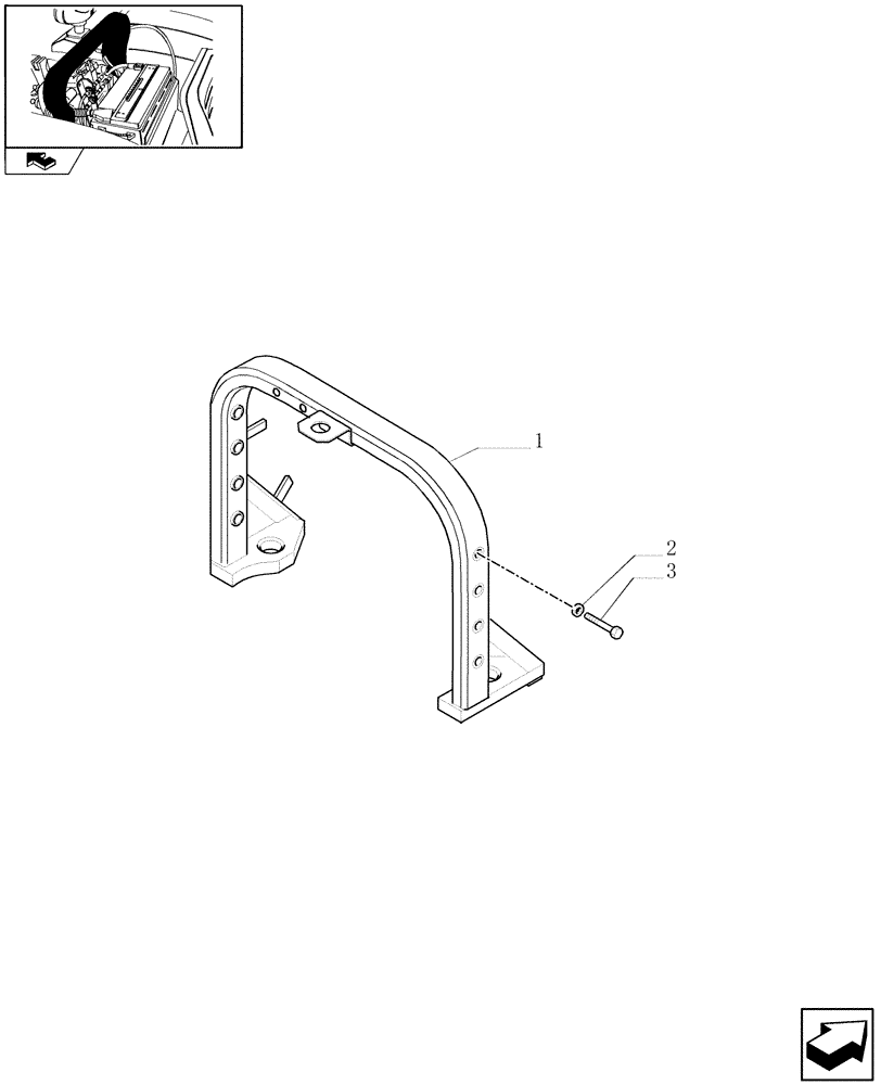 Схема запчастей Case IH FARMALL 75N - (1.92.89/01) - SAFETY FRAME (10) - OPERATORS PLATFORM/CAB