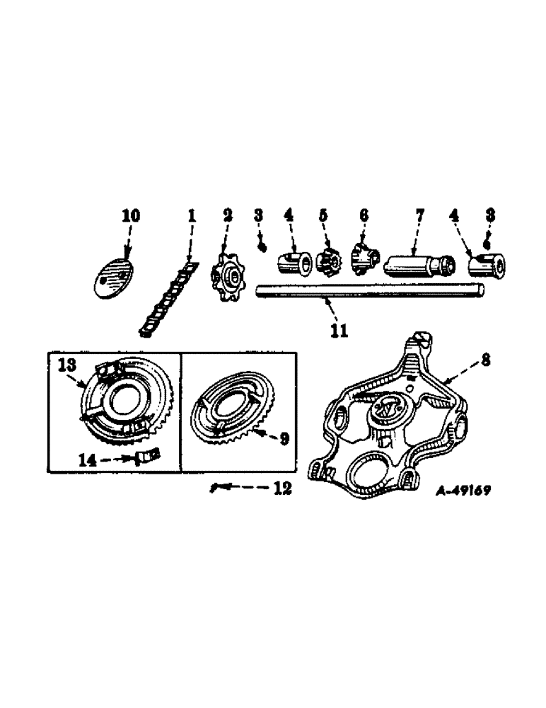 Схема запчастей Case IH 284 - (A-05) - HOPPER BRACKET AND FEED SHAFT 