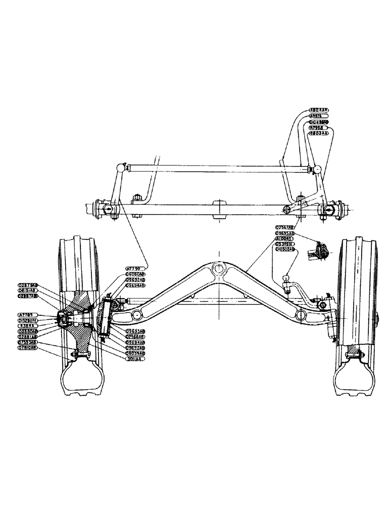 Схема запчастей Case IH 600-SERIES - (095) - FRONT AXLE ASSEMBLY (06) - POWER TRAIN