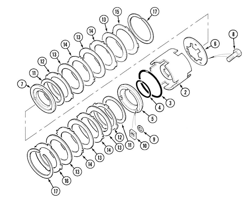 Схема запчастей Case IH C60 - (06-08) - TRANSMISSION TWO SPEED POWER SHIFT (06) - POWER TRAIN