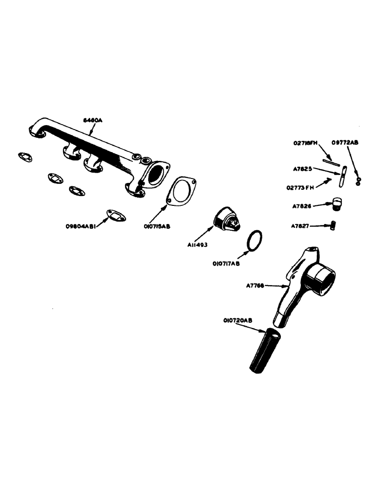 Схема запчастей Case IH 700 - (090) - THERMOSTAT AND WATER MANIFOLD (02) - ENGINE