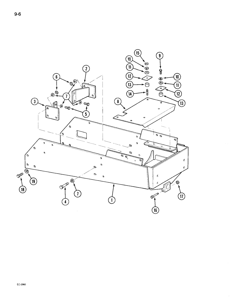 Схема запчастей Case IH 895 - (9-006) - FRONT BOLSTER, FABRICATED (09) - CHASSIS/ATTACHMENTS