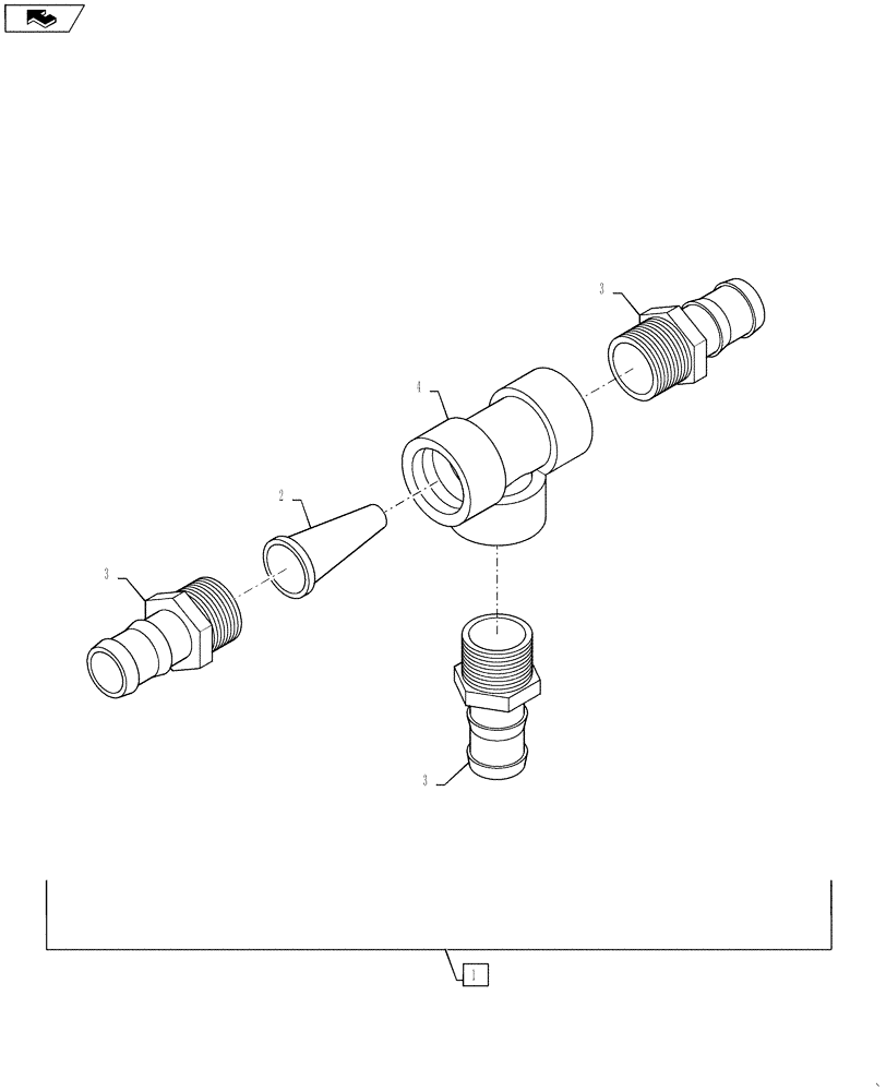 Схема запчастей Case IH 3230 - (75.110.05) - VENTURI ASSEMBLY (75) - SOIL PREPARATION