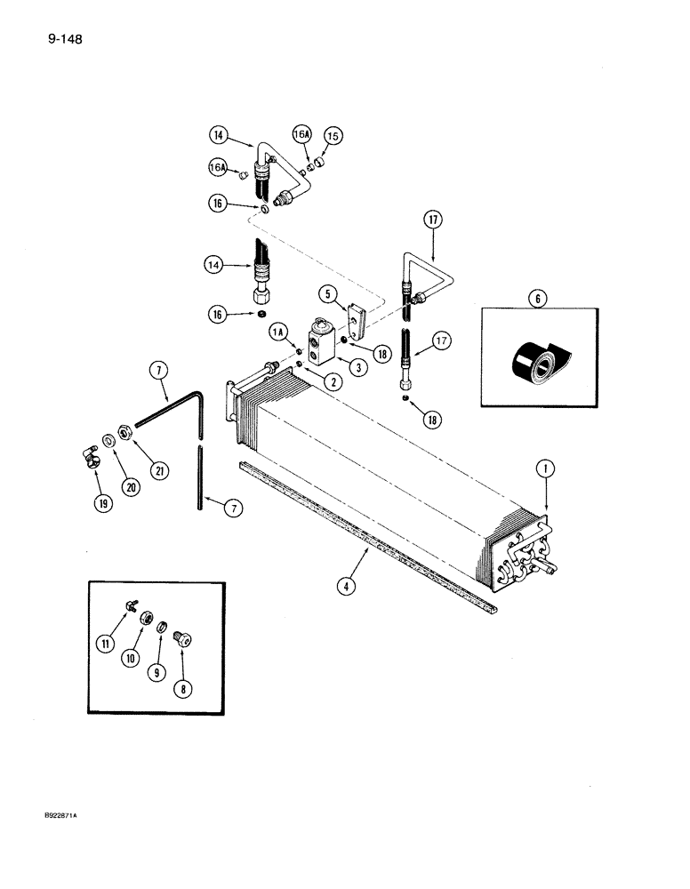 Схема запчастей Case IH 7150 - (9-148) - AIR CONDITIONING, EVAPORATOR (09) - CHASSIS/ATTACHMENTS