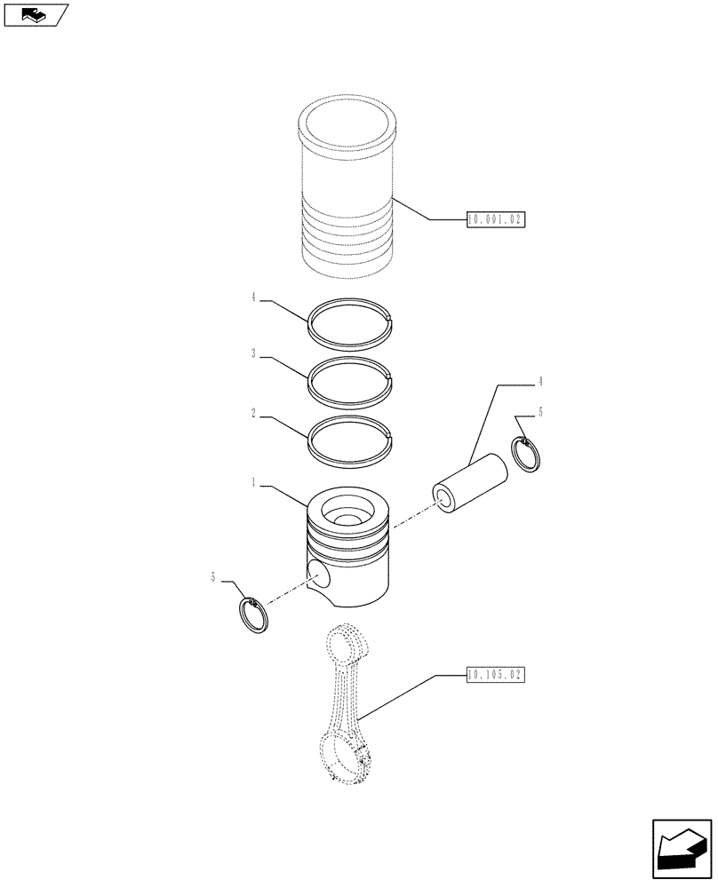 Схема запчастей Case IH F3BFA614E E007 - (10.105.01) - PISTON - ENGINE (5801372229) (10) - ENGINE