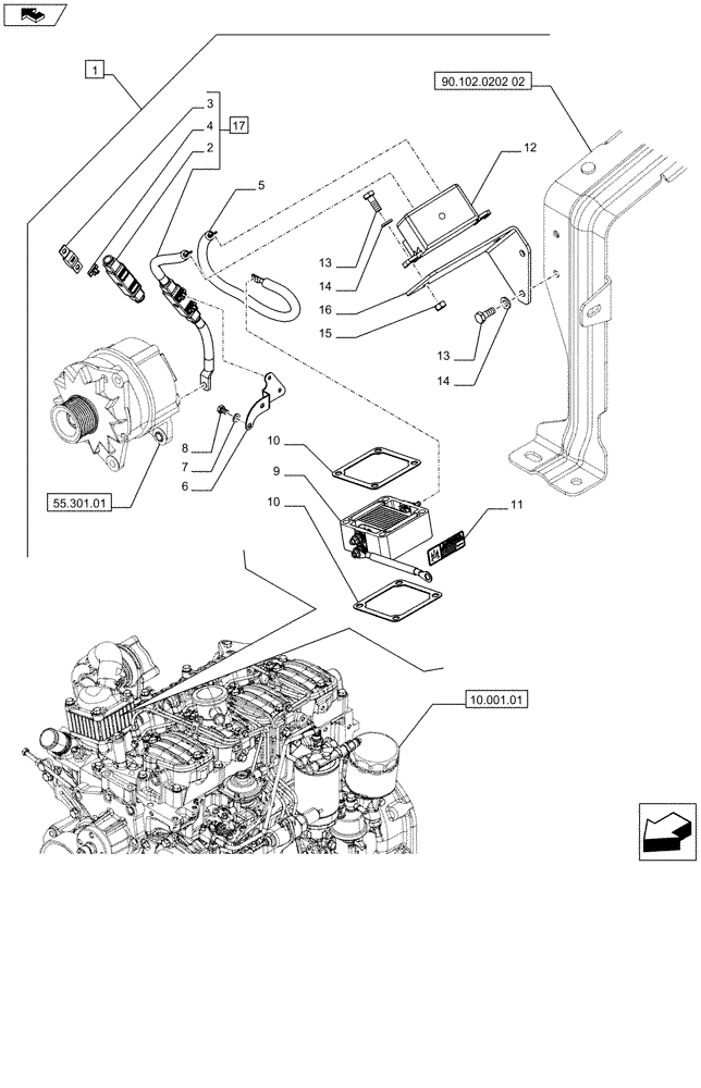 Схема запчастей Case IH FARMALL 75C - (88.055.06) - DIA KIT - AIR HEATER (88) - ACCESSORIES