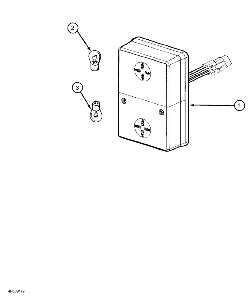 Схема запчастей Case IH AFS - (02-44) - WARNING LAMP ASSEMBLIES (55) - ELECTRICAL SYSTEMS