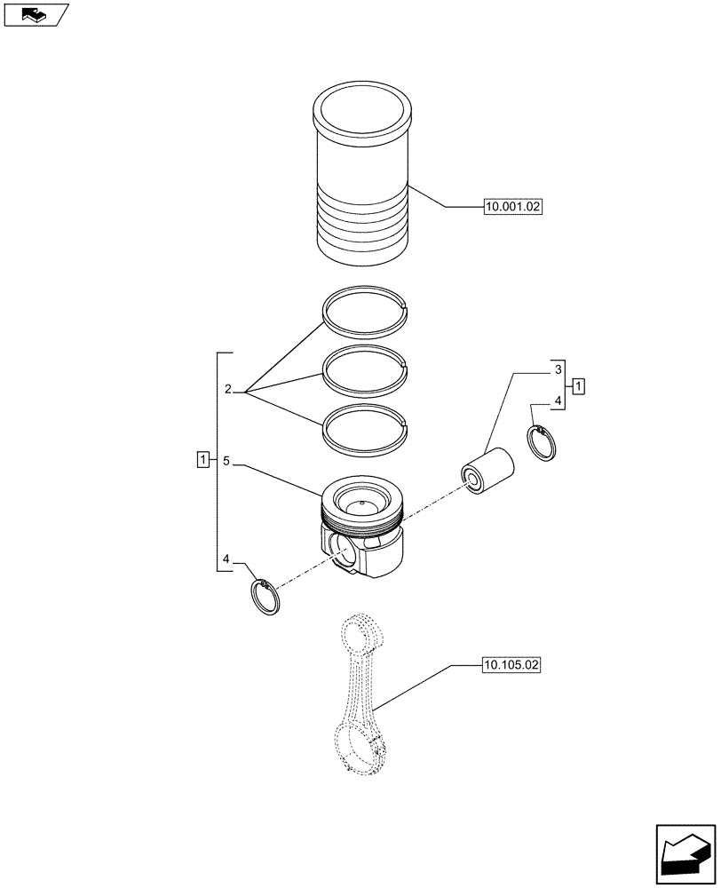 Схема запчастей Case IH F3DFE613A A002 - (10.105.01) - PISTON - ENGINE (504386710) (10) - ENGINE