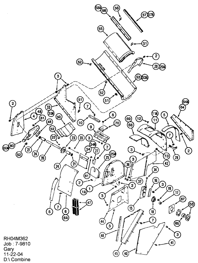 Схема запчастей Case IH 2388 - (09D-03) - GRAIN ELEVATOR HEAD, INCLINED (16) - GRAIN ELEVATORS & AUGERS