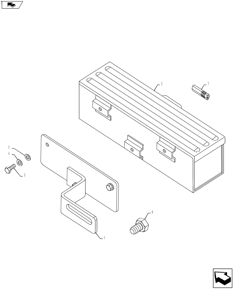 Схема запчастей Case IH FARMALL 55A - (88.100.01) - TOOL BOX (88) - ACCESSORIES