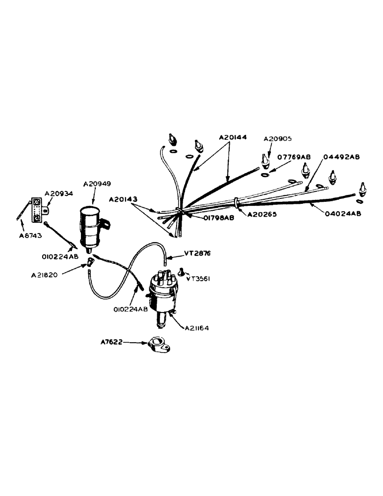 Схема запчастей Case IH 930 - (2-037) - LP-GAS ENGINE, DISTRIBUTOR IGNITION, SEE PAGE 13 OF SUPPLEMENT (02) - ENGINE