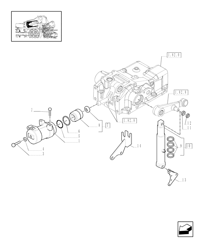 Схема запчастей Case IH MXU110 - (1.82.6[01]) - LIFTER, PISTON AND CYLINDER (07) - HYDRAULIC SYSTEM